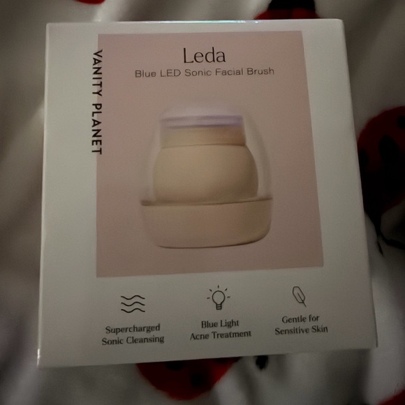 NIB VANITY PLANET Anti-Aging Leda Blue LED Sonic Facial Brush - "New" - Picture 8 of 8